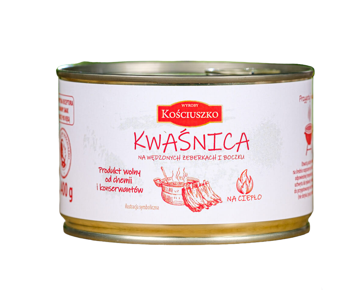 Wyroby Kościuszko Kwaśnica na wędzonych żeberkach i boczku 400g