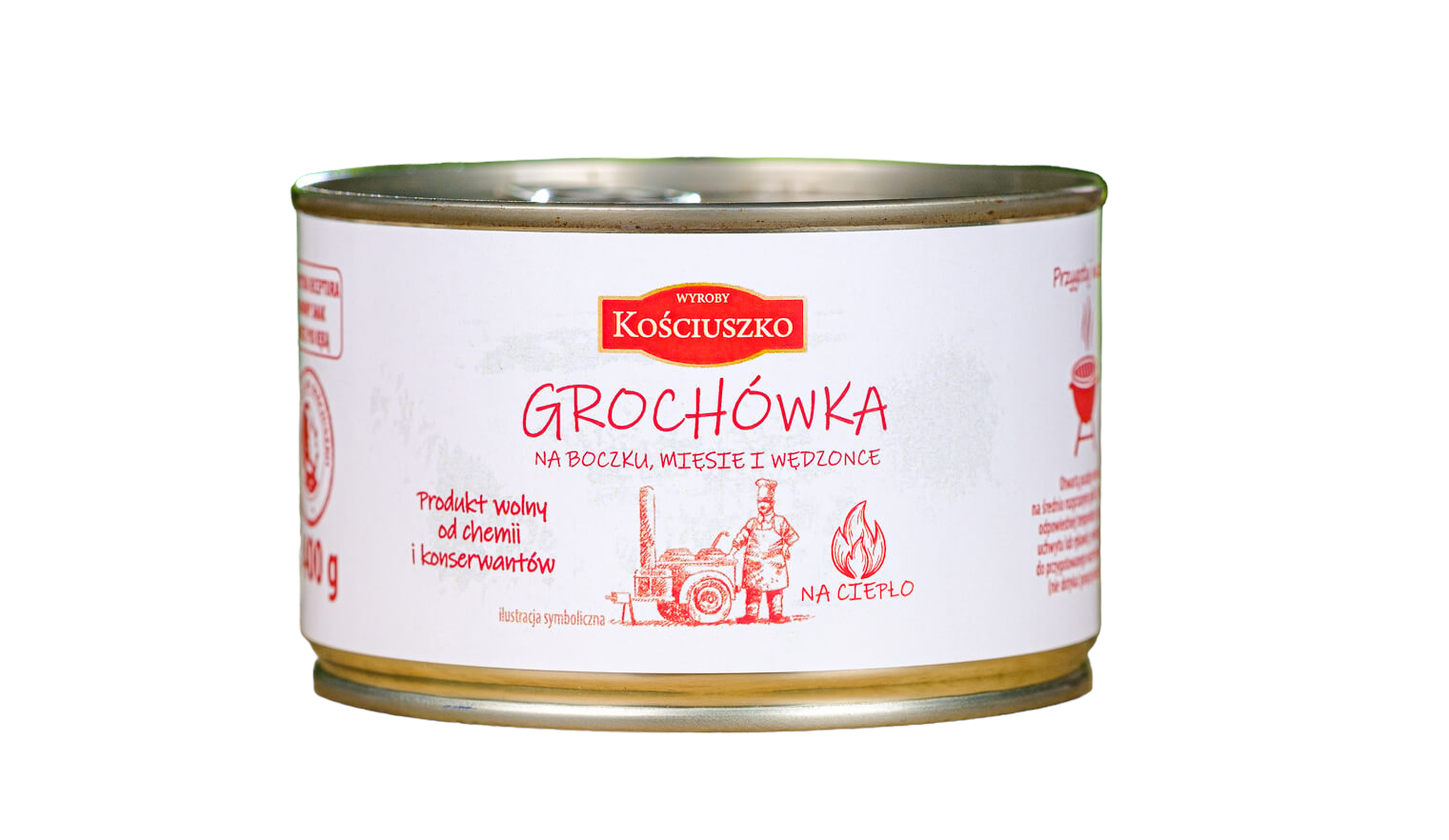 Wyroby Kościuszko Grochówka na boczku, mięsie i wędzonce 400g