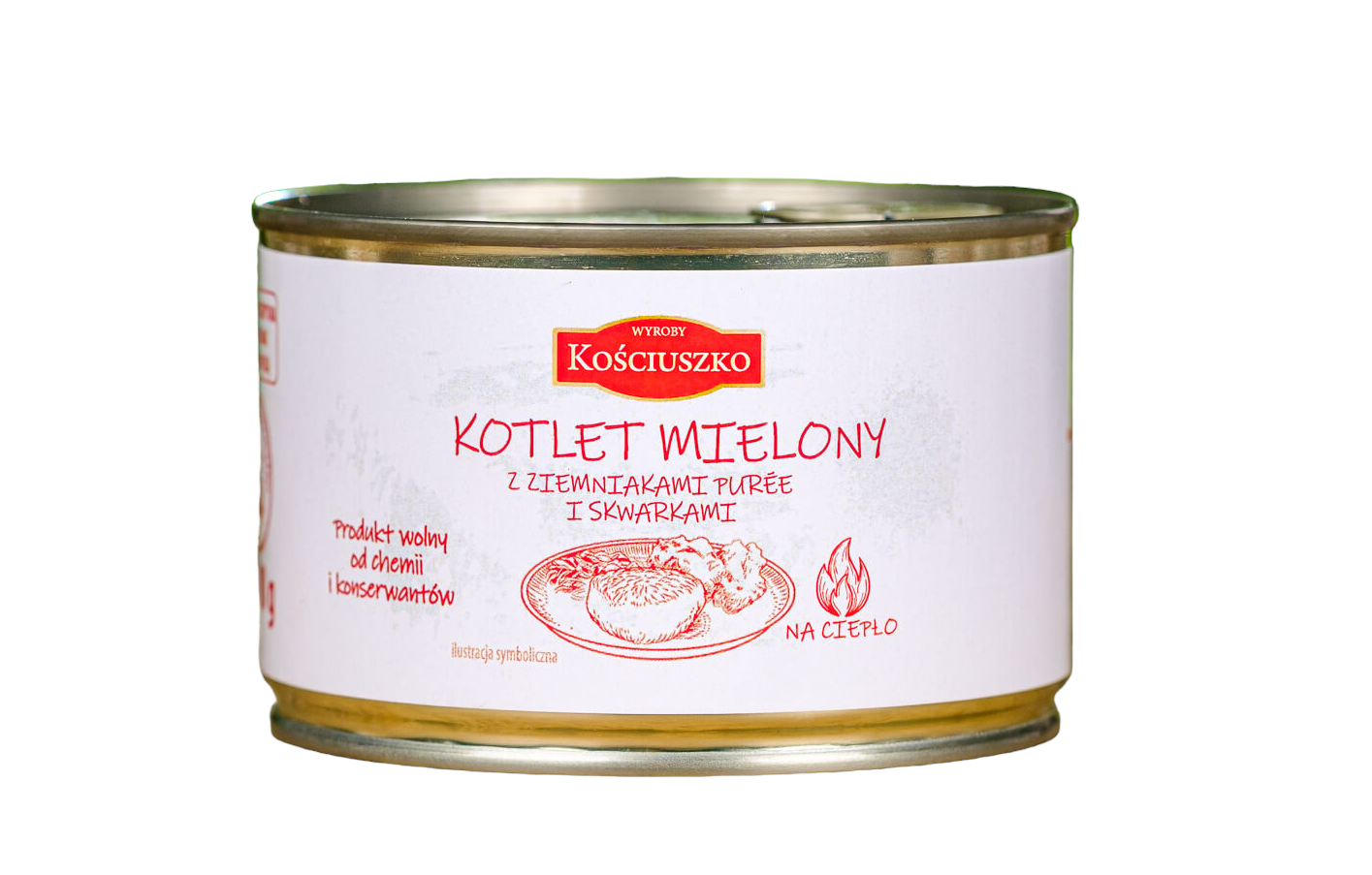 Wyroby Kościuszko Kotlet mielony z ziemniakami puree i skwarkami 400g