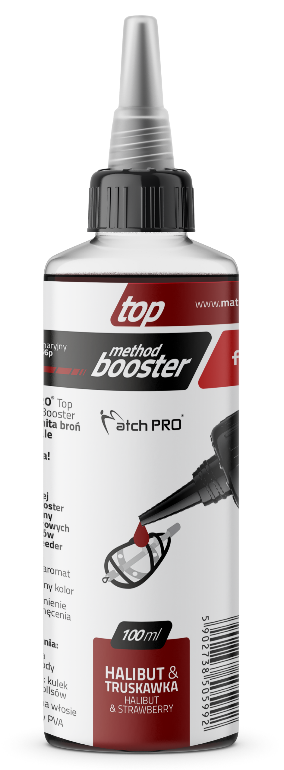 MatchPro Top Method Booster Halibut Truskawka 100ml
