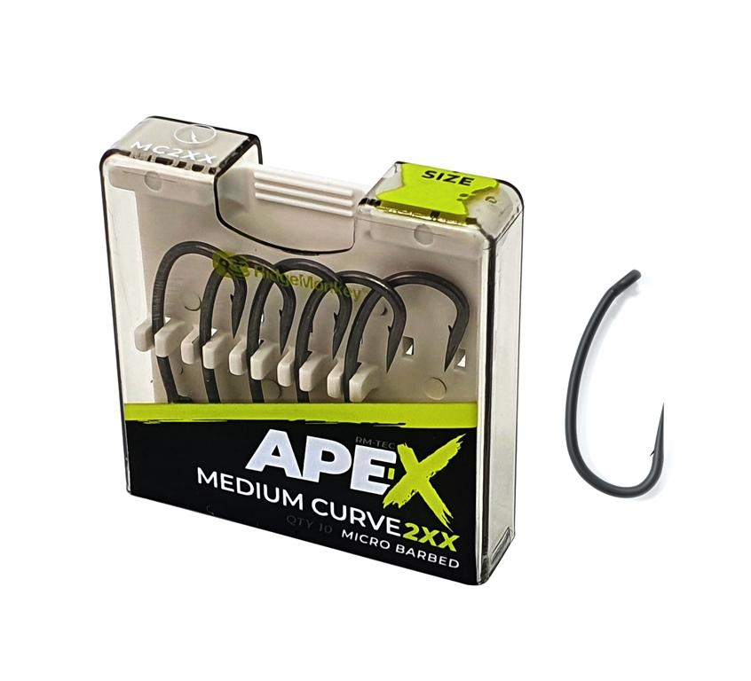 RidgeMonkey RM-Tec Ape-X Medium Curve 2XX r.4 10szt haki karpiowe
