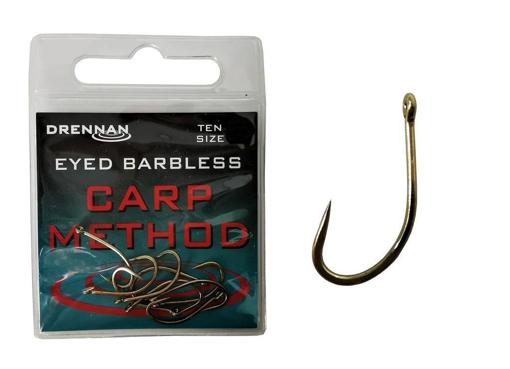 Drennan Carp Method Eyed Barbless r.14 10szt haczyki