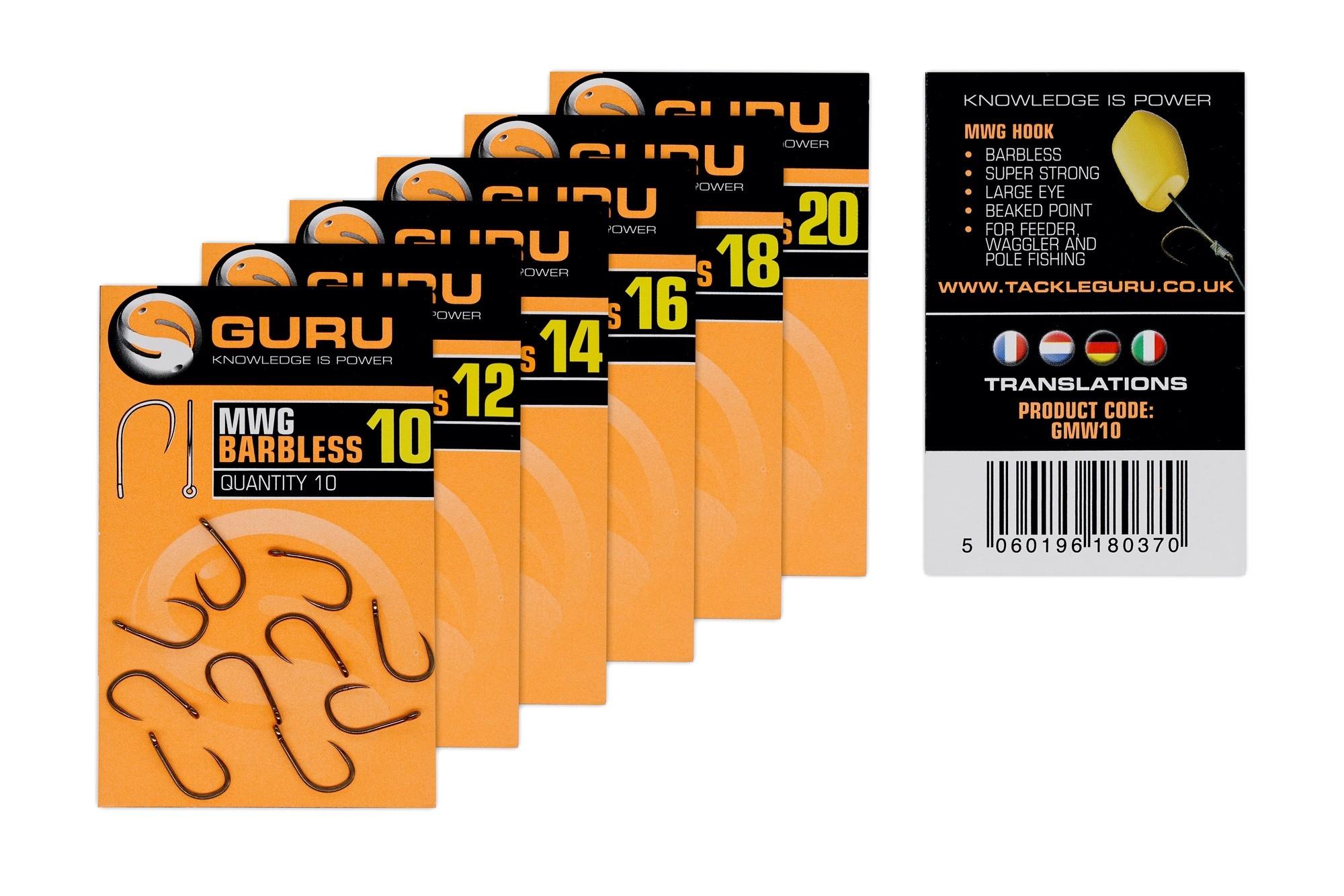 Guru MWG Barbless r.10 10szt haczyki