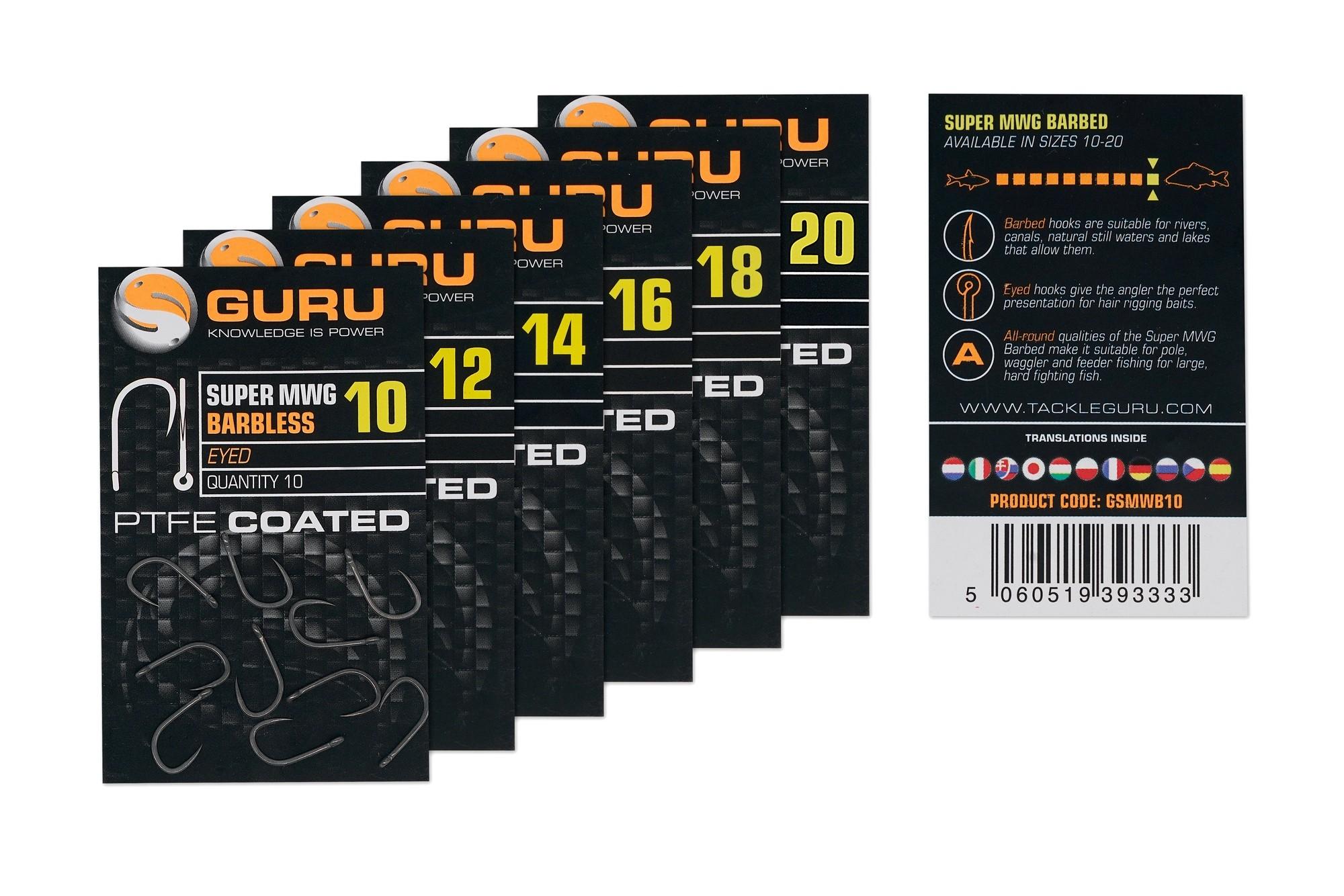 Guru Super MWG Barbless r.12 10szt haczyki