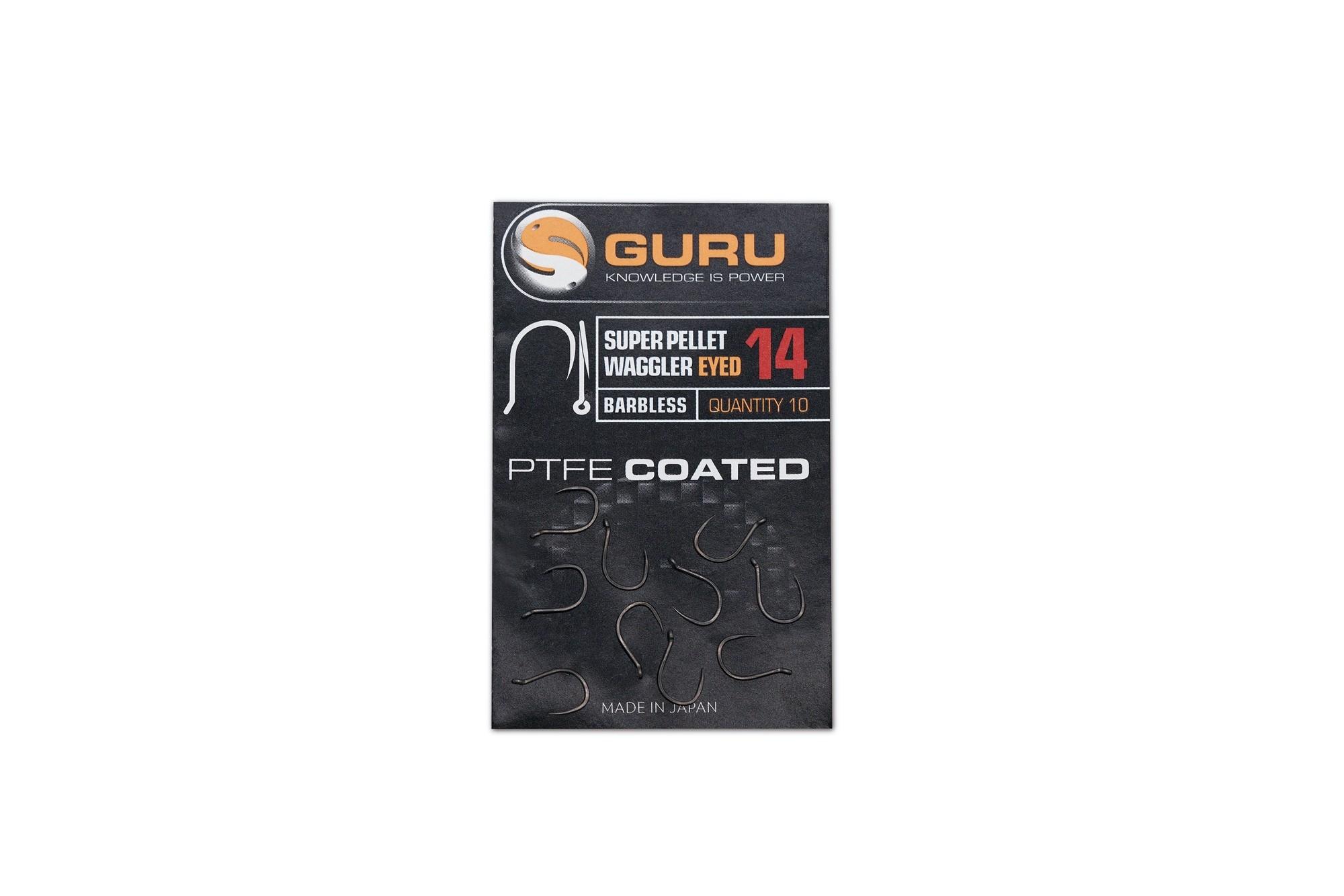 Guru Super Pellet Waggler Eyed Barbless r.14 10szt haczyki