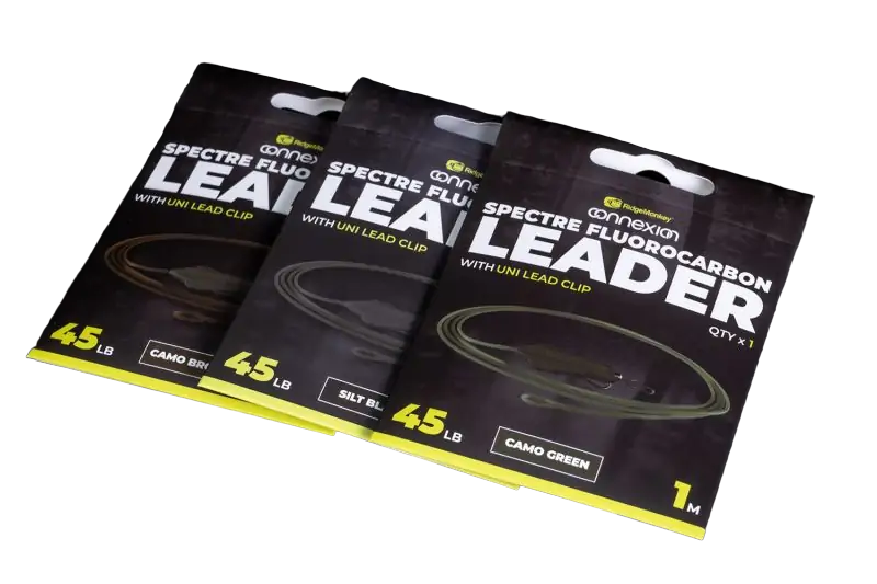 RidgeMonkey Spectre Fluorocarbon Uni Lead Clip Leader Camo Brown