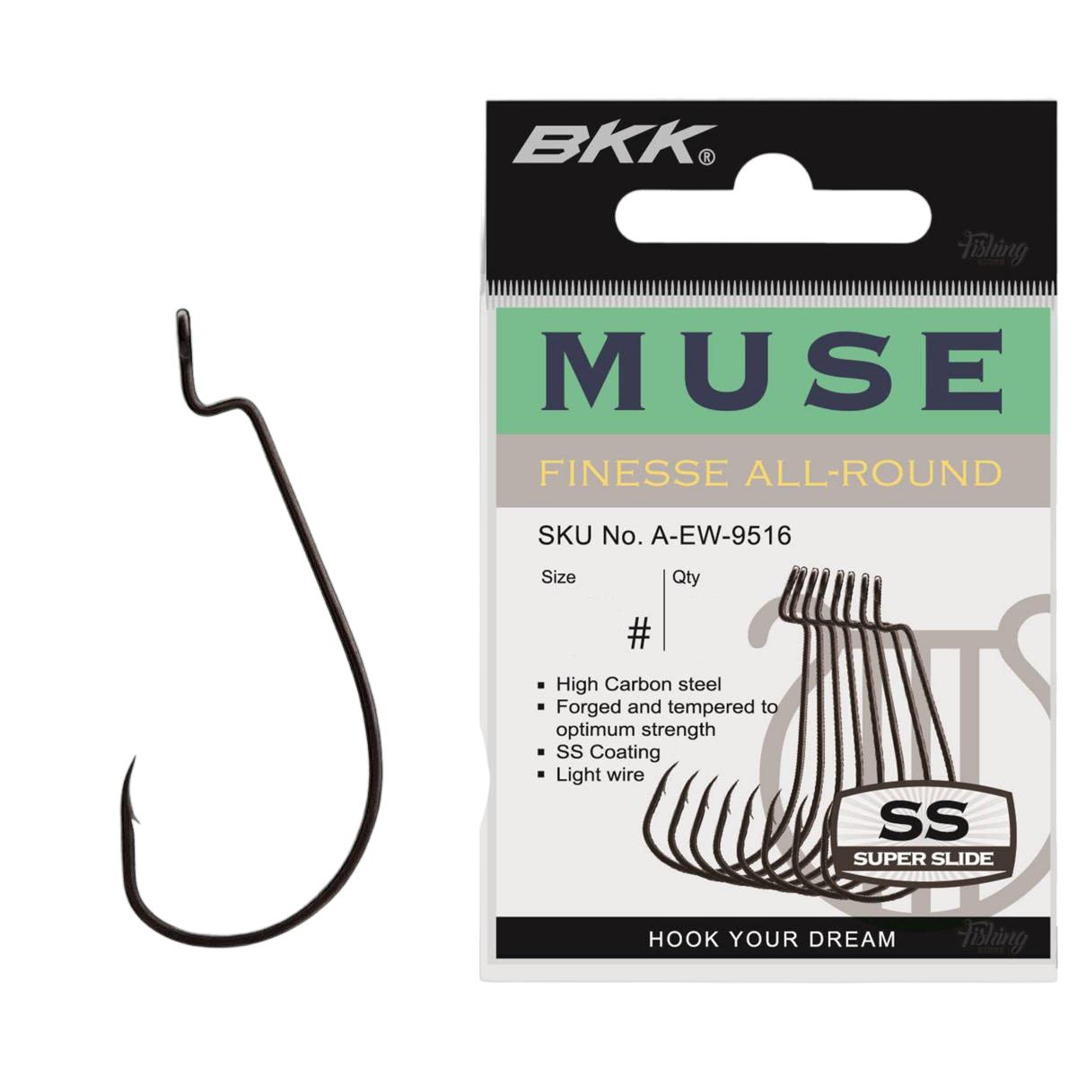 BKK Muse r.4 10szt. haczyki offsetowe