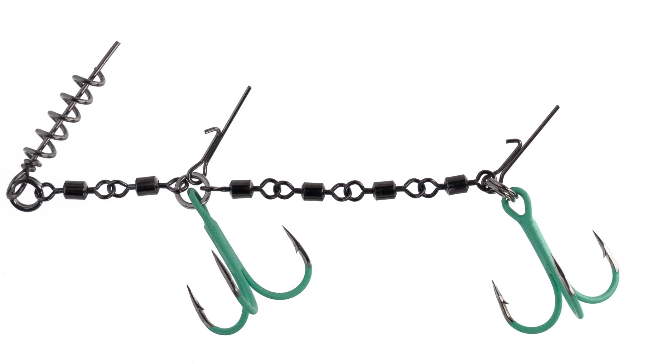 Mikado Jaws Double Evo Stinger Fluo XL 35kg r.2/0 1szt. dozbrojka