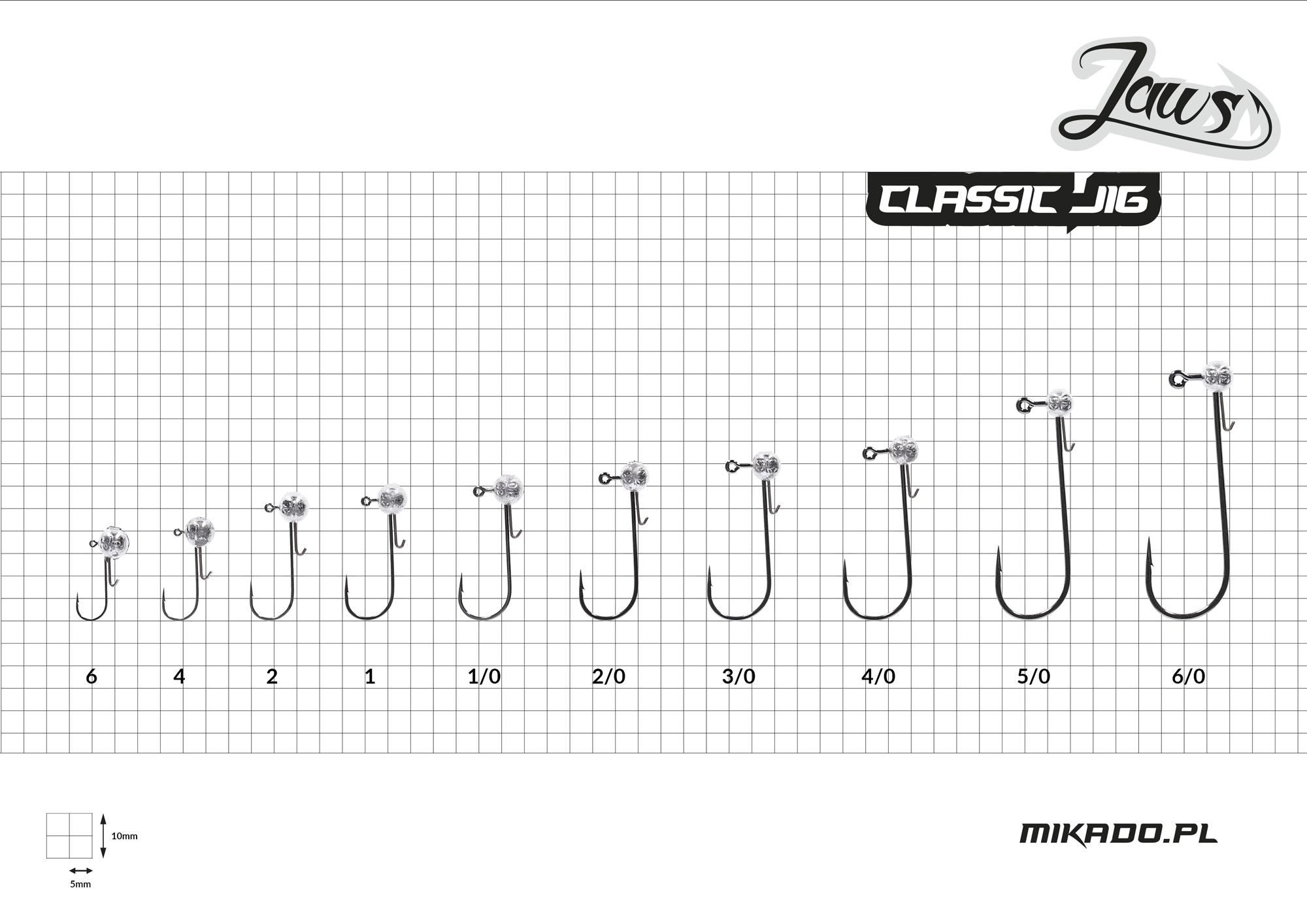Mikado JAWS Classic Jig BN r.6/0 30g 3szt. główki jigowe