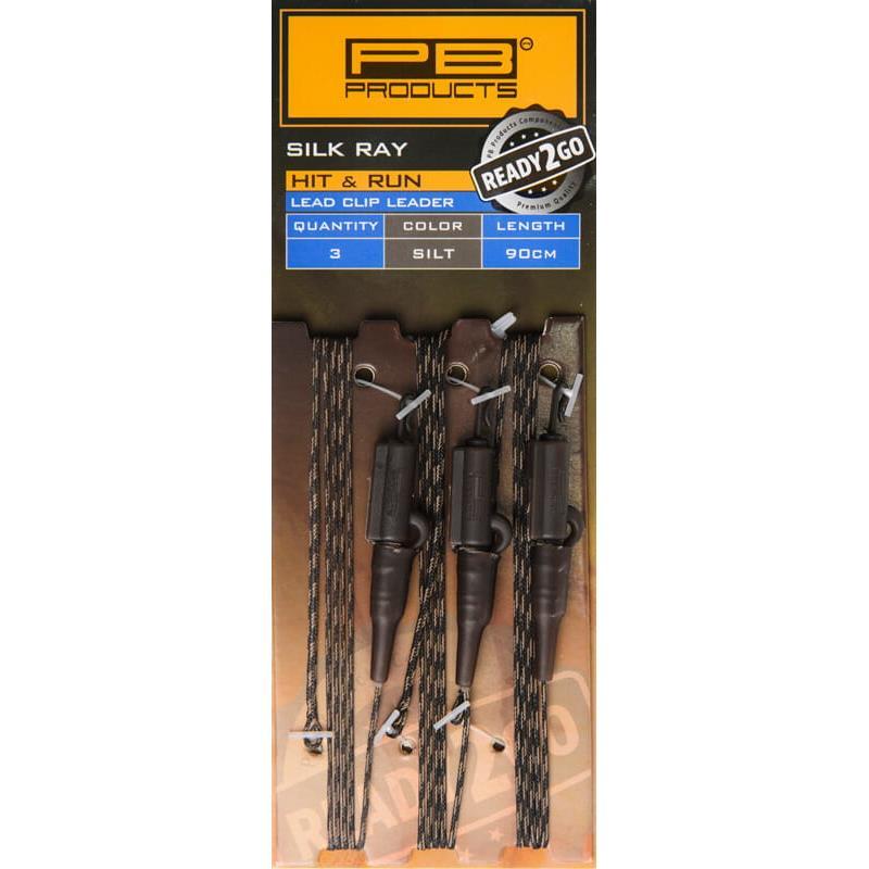 PB Products R2G SR Hit & Run Leadclip Leader 90 Gravel 3szt.