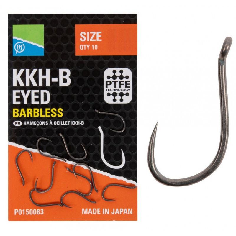 Preston KKH-B Barbless Eyed r.16 10szt haczyki