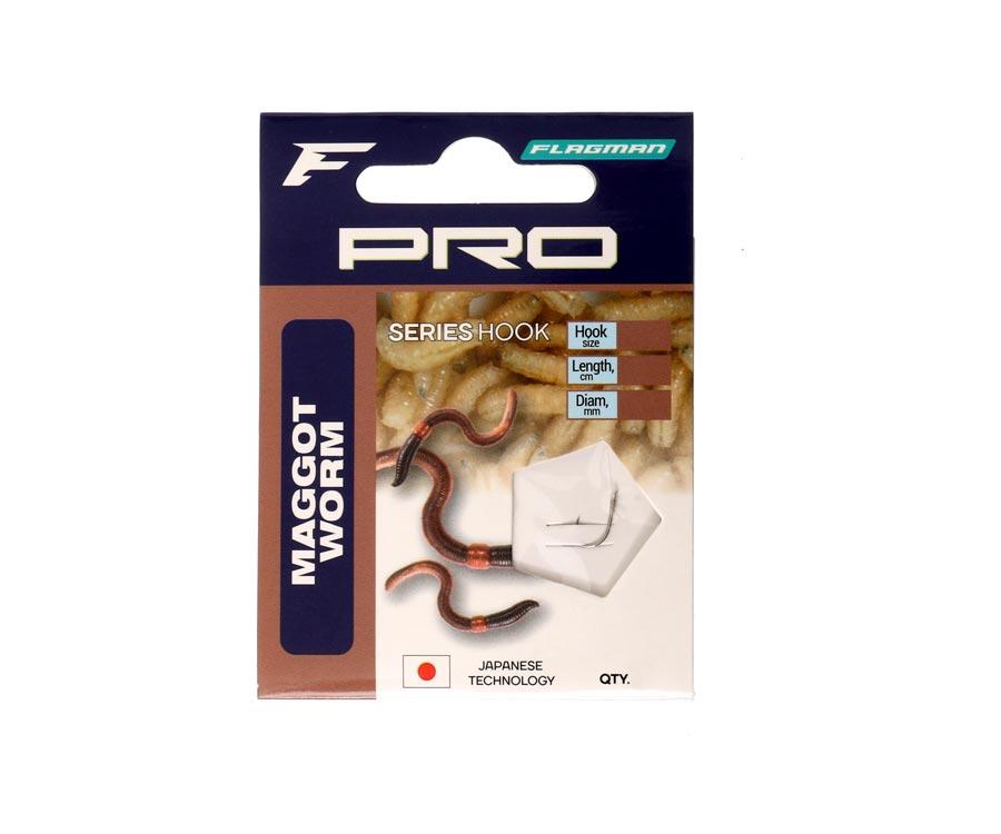 Flagman Pro Maggot Worm r.12 0.16mm 90cm 7szt. gotowe przypony