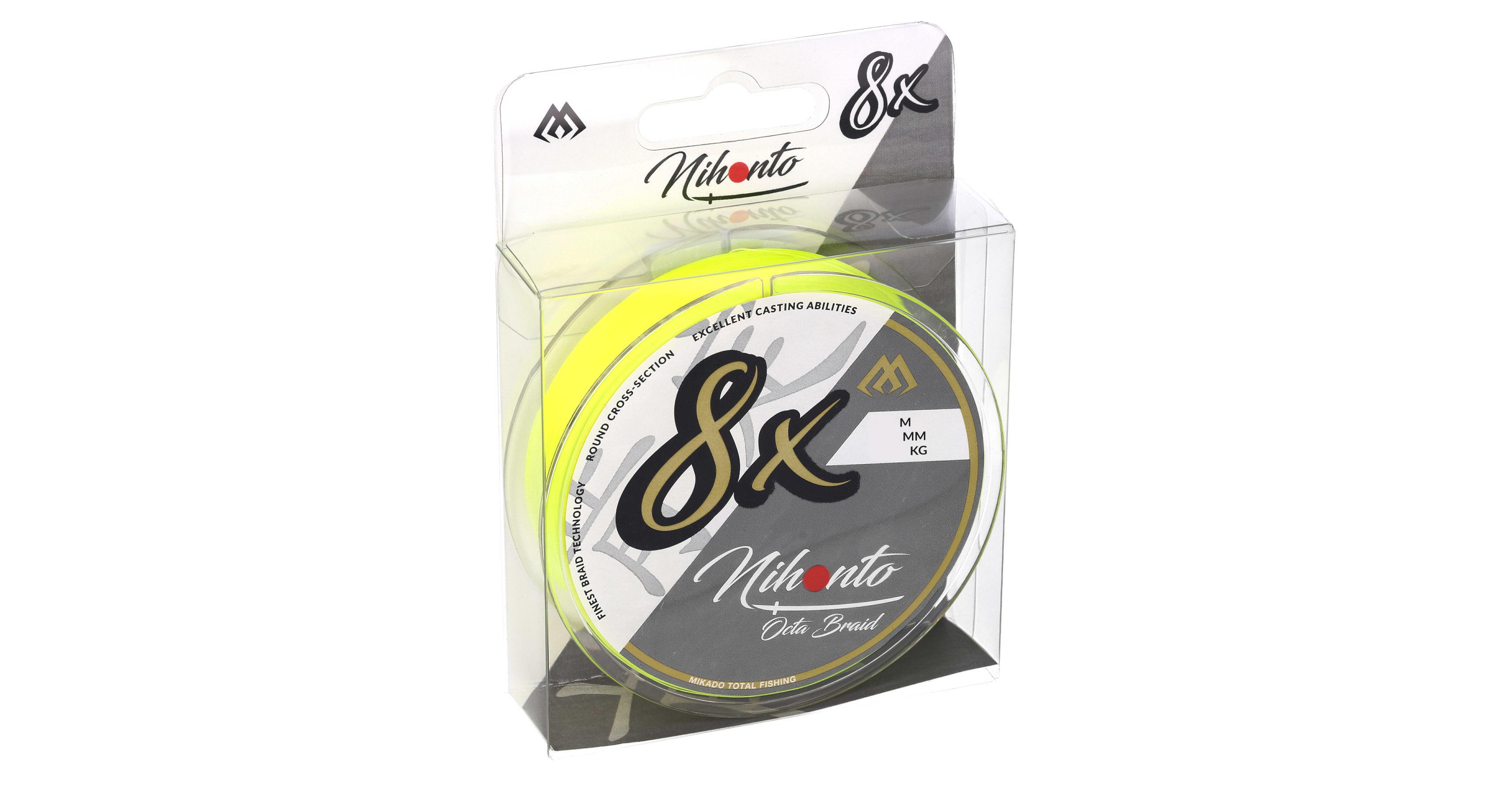Mikado Nihonto Octa Braid x8 0.16mm 150m Fluo Yellow plecionka