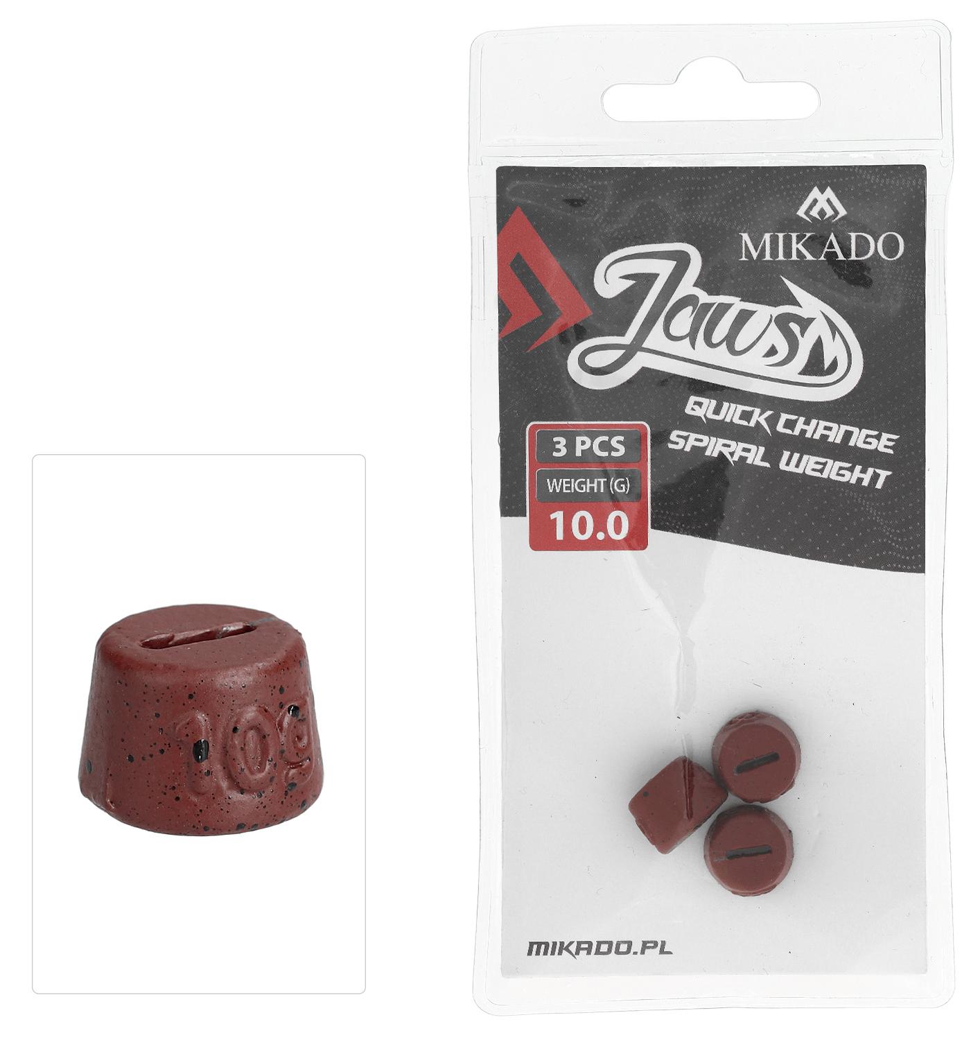 Mikado Jaws Quick Change Spiral 10g 3szt wymienne obciążenie do wkrętów