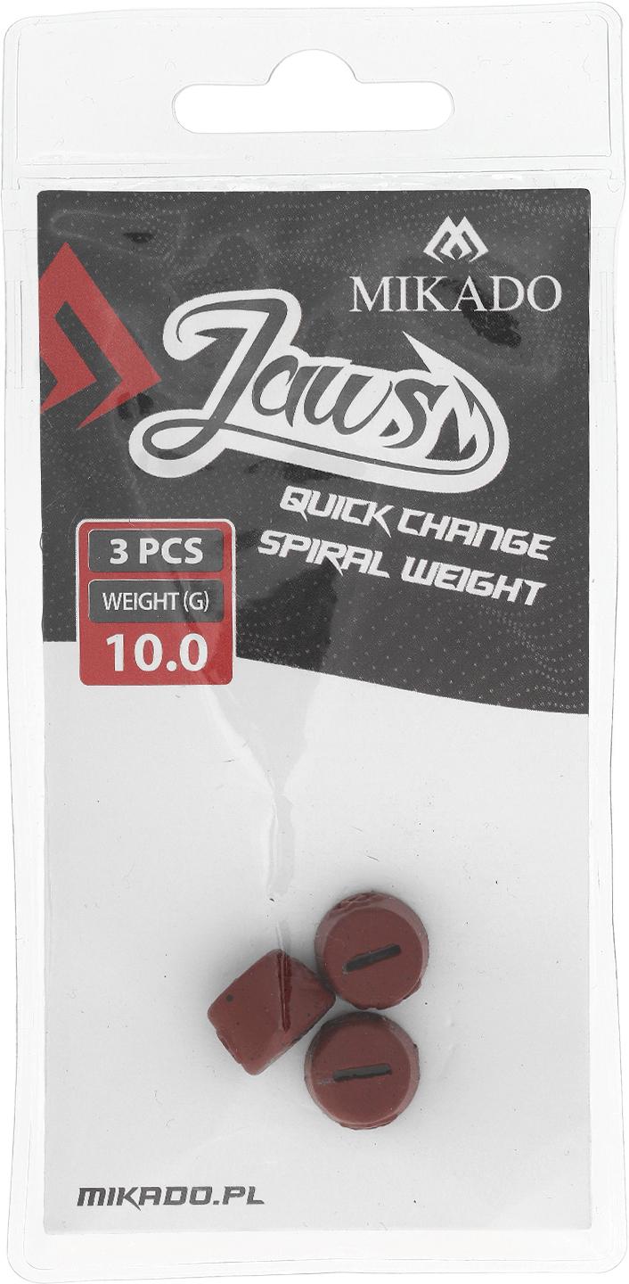 Mikado Jaws Quick Change Spiral 10g 3szt wymienne obciążenie do wkrętów