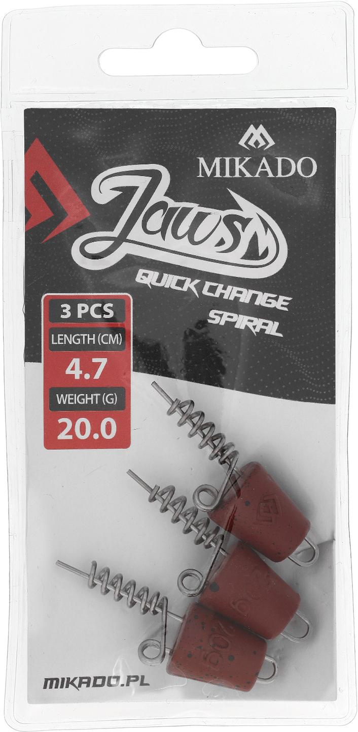 Mikado Jaws Quick Change Spiral 20g 4.7cm 3szt wkręt do przynęt