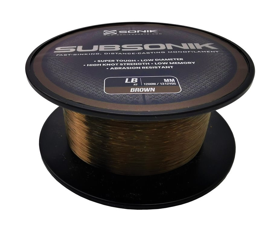 Sonik Subsonik Brown 22lb 0.38mm 1200m żyłka