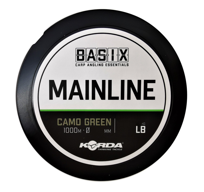 Korda Basix MainLine 0.40mm 15lb 1000m Camo Green żyłka