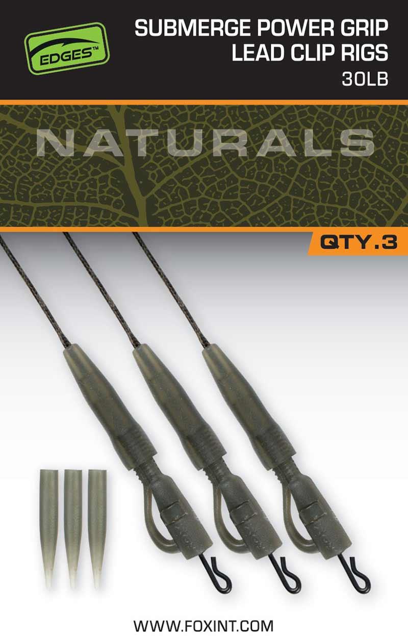 Fox Naturals Submerge Power Grip Lead Clip 30lb 3szt