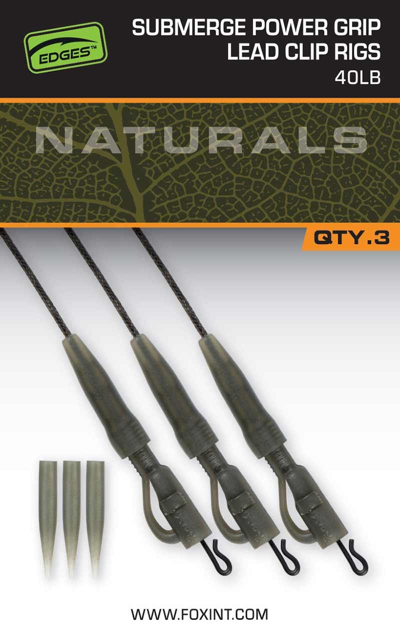 Fox Naturals Submerge Power Grip Lead Clip 40lb 3szt