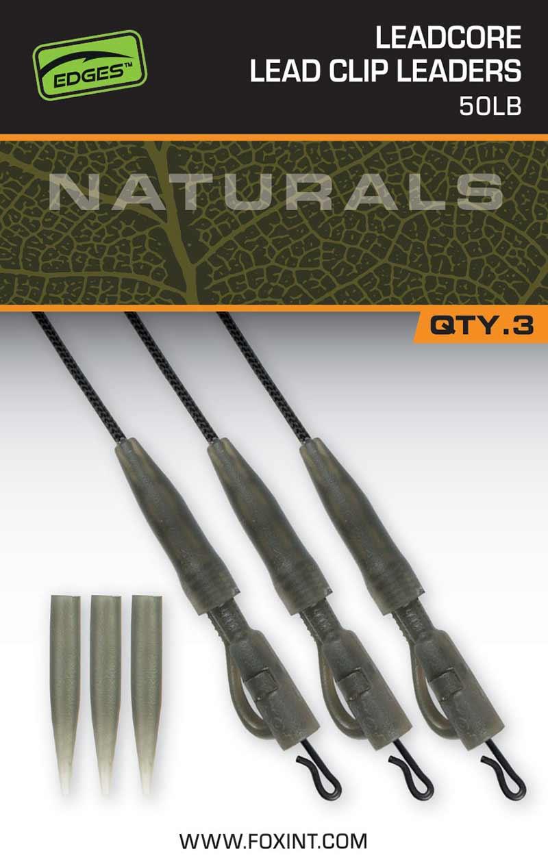 Fox Naturals Leadcore Power Grip Lead Clip 50lb 3szt