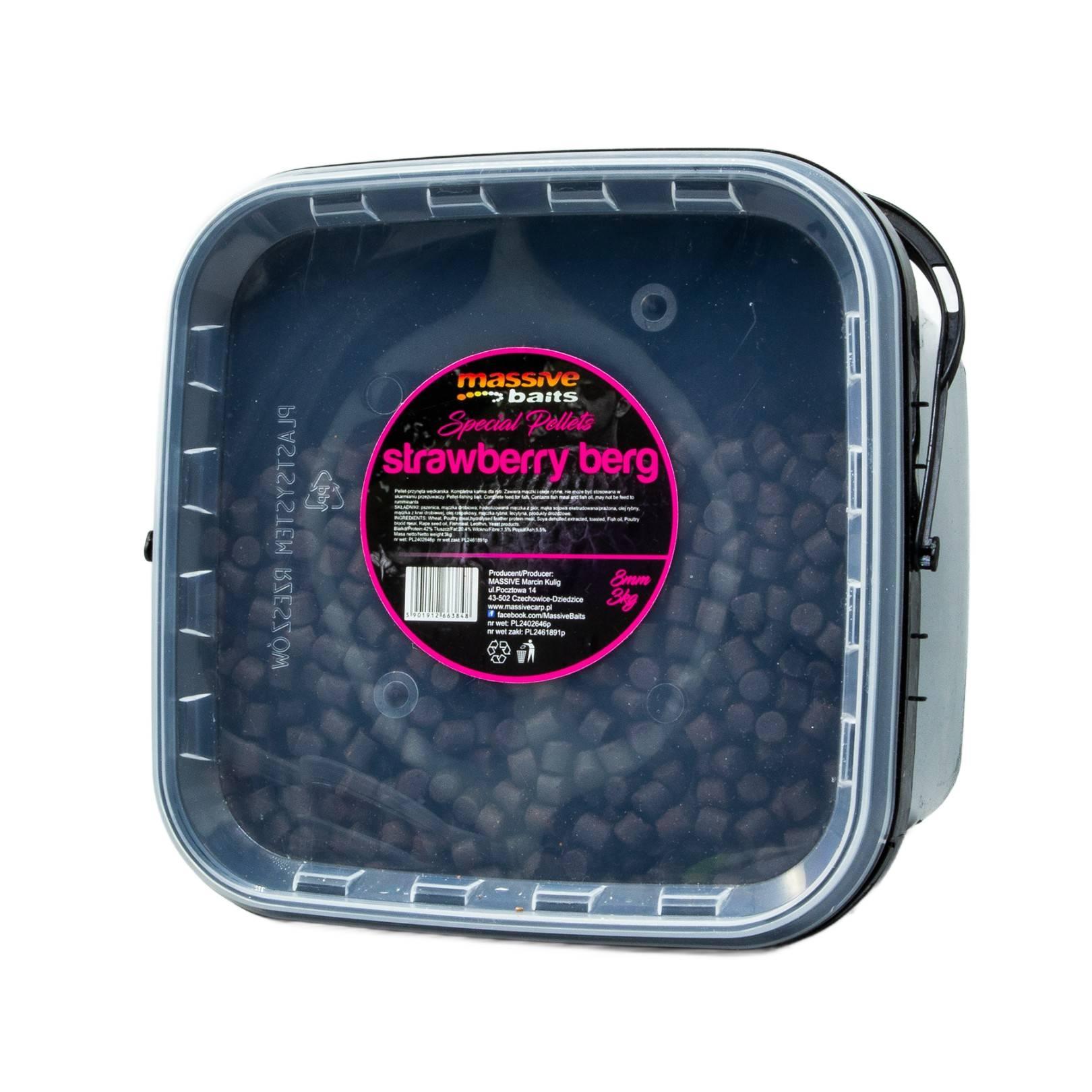 Massive Baits Specials Pellet Strawberry Bergamotta 8mm 3kg