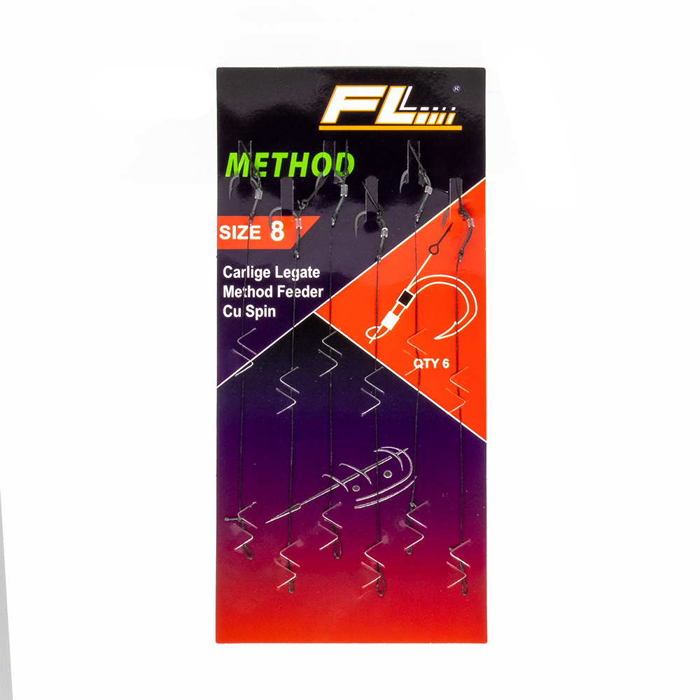 FL Method Feeder Strong bagnet r.8 0.14mm 6szt. przypony na plecionce