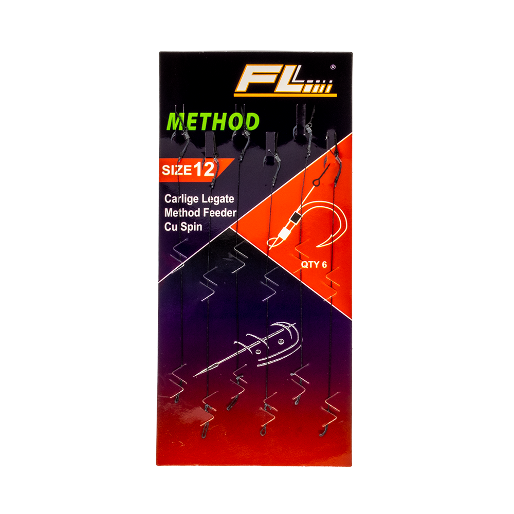 FL Method Feeder Strong bagnet r.12 0.14mm 6szt. przypony na plecionce