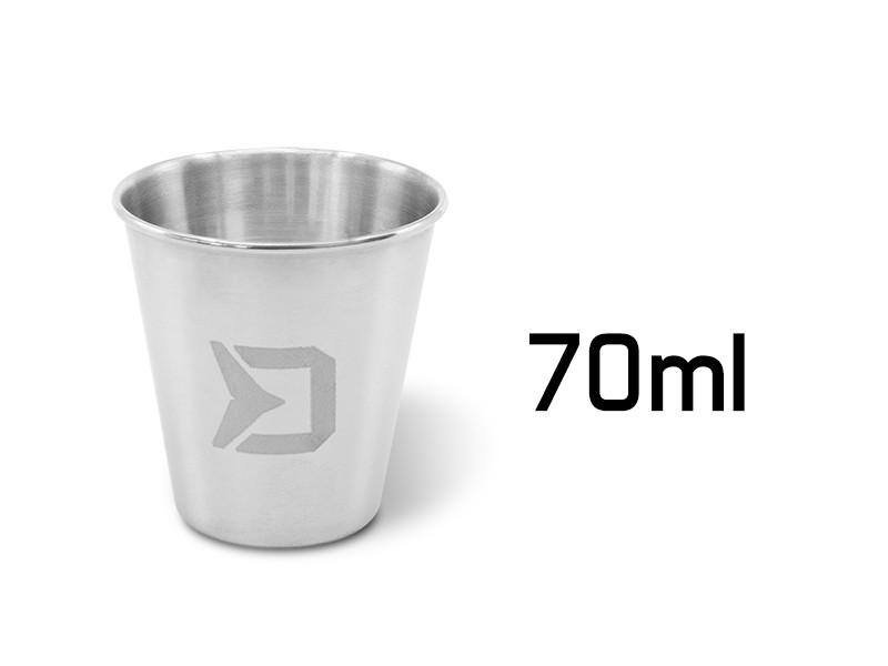Delphin Reset XL 4v1 zestaw kieliszków ze stali nierdzewnej 4x70ml