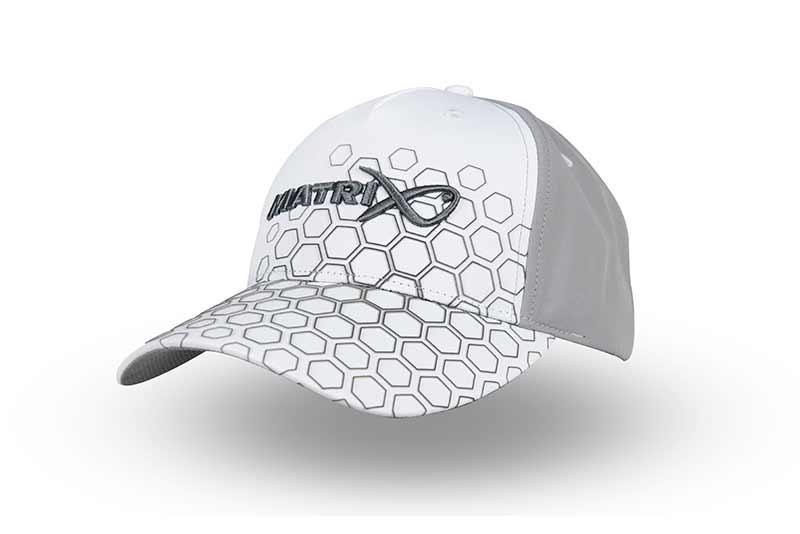 Matrix Hex Print Baseball Cap White czapka