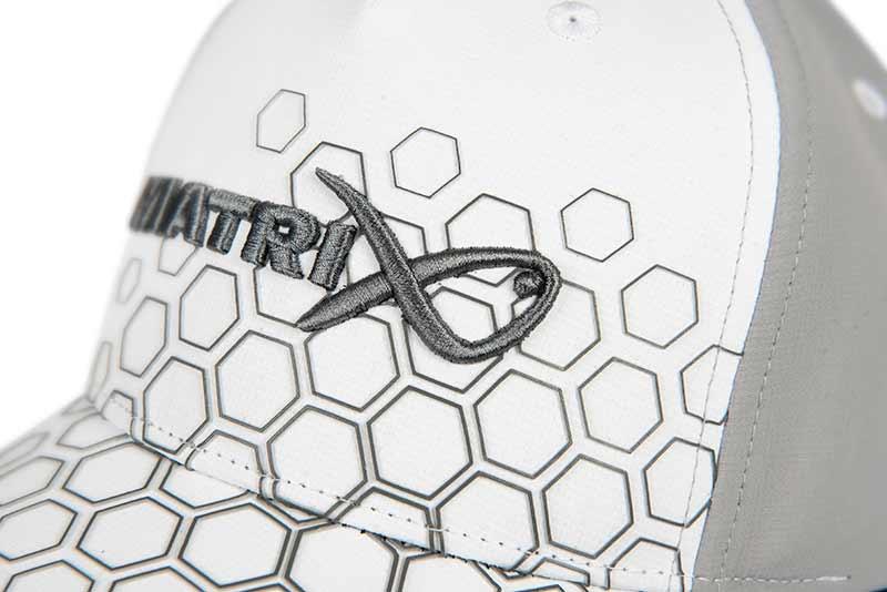 Matrix Hex Print Baseball Cap White czapka