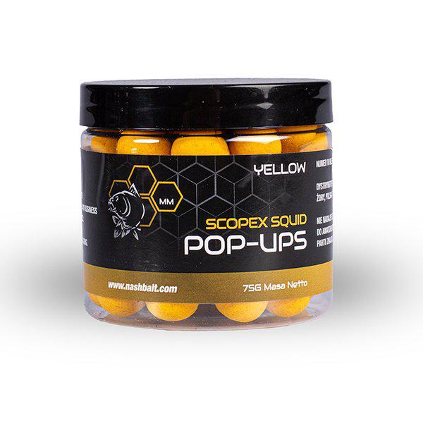 Nash Scopex Squid Pop Ups 12mm Yellow