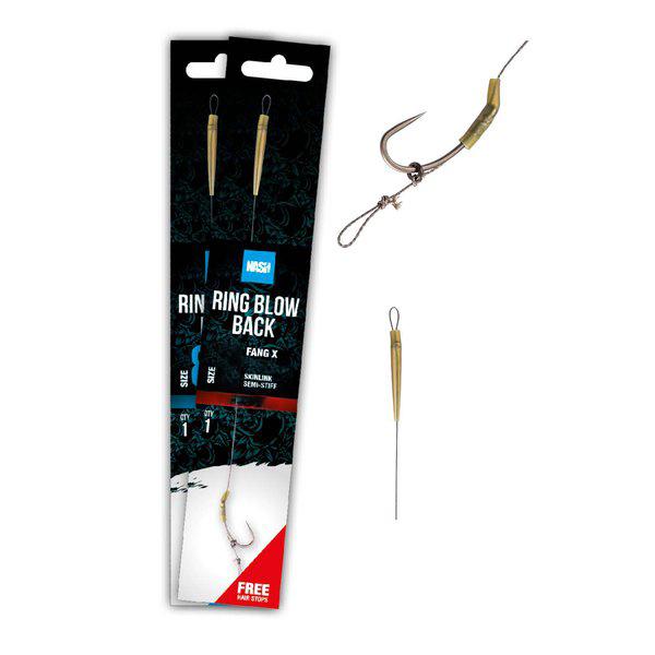 Nash Ring Blow Back Rig Barbless r.8 15lb gotowy przypon