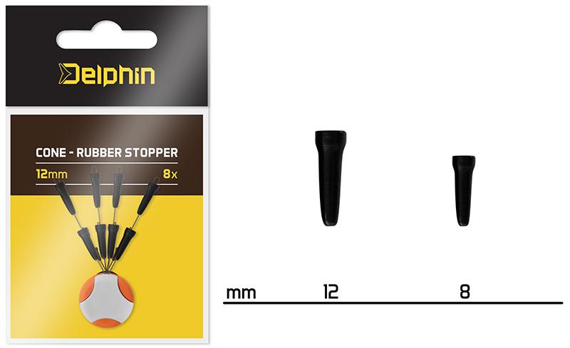 Delphin Cone gumowy stoper 12mm 8szt.