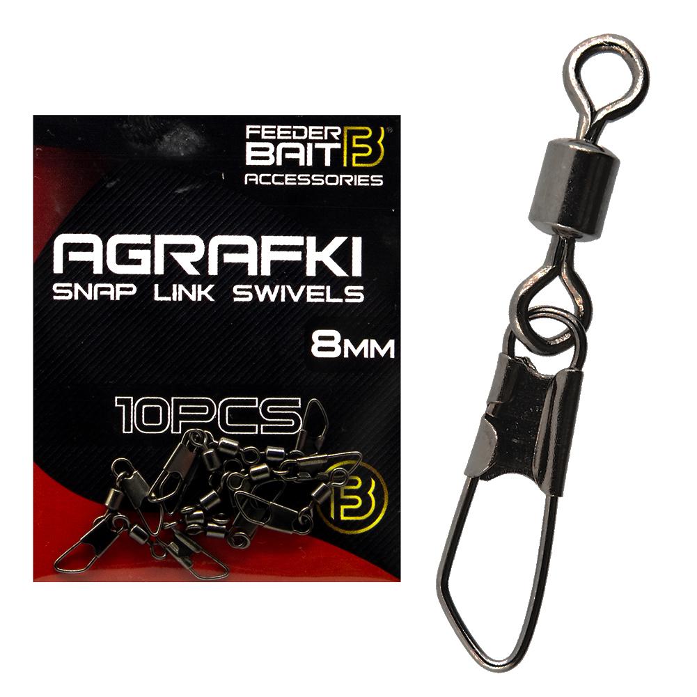 Feeder Bait krętlik z agrafką 8mm 10szt.