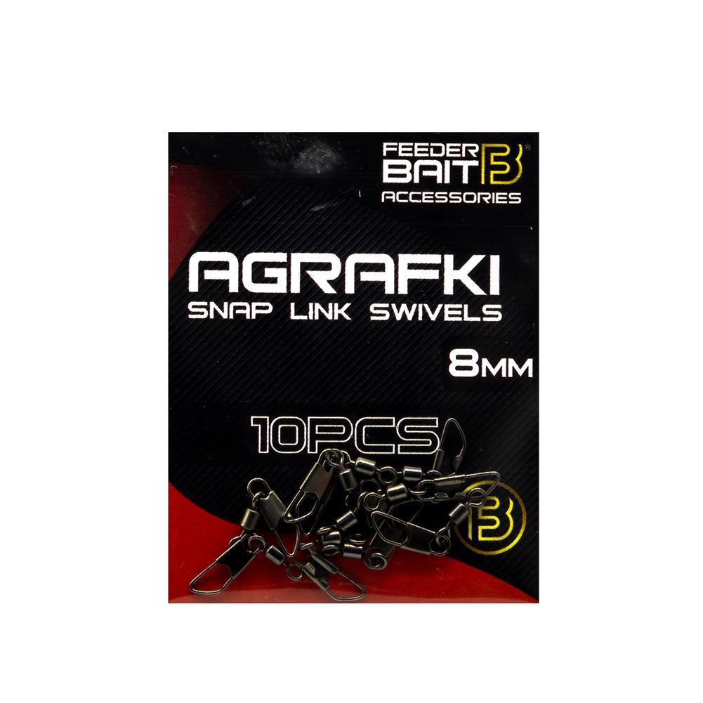 Feeder Bait krętlik z agrafką 8mm 10szt.