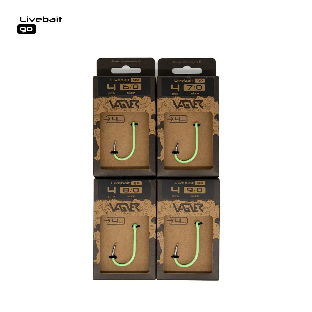 Vagner Livebait Go r.6/0 4szt. haki sumowe
