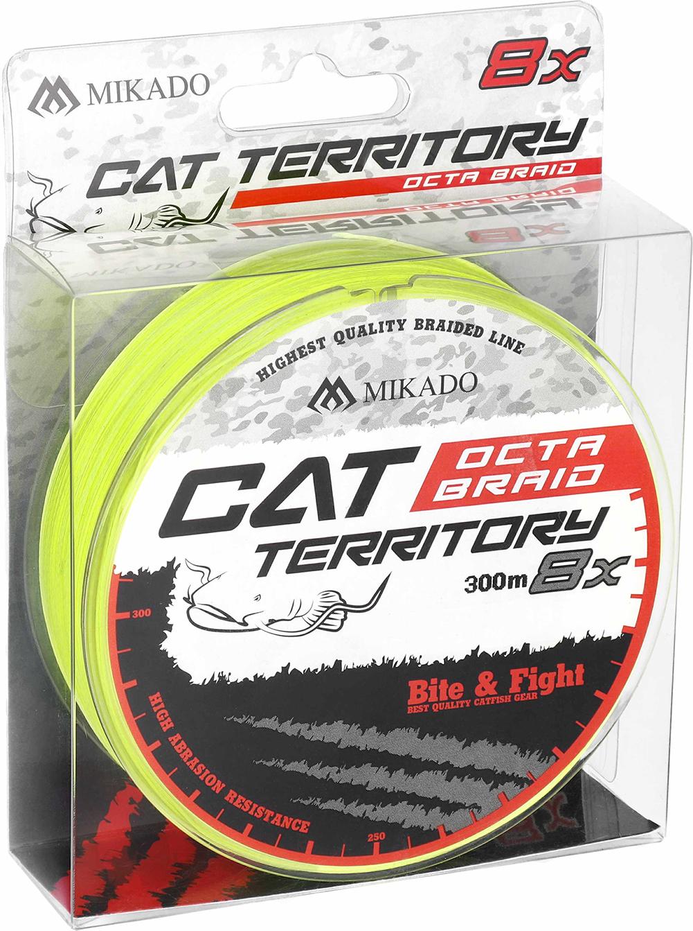 Mikado Cat Territory Octa Braid 0.70mm 76.4kg 300m fluo żółta plecionka