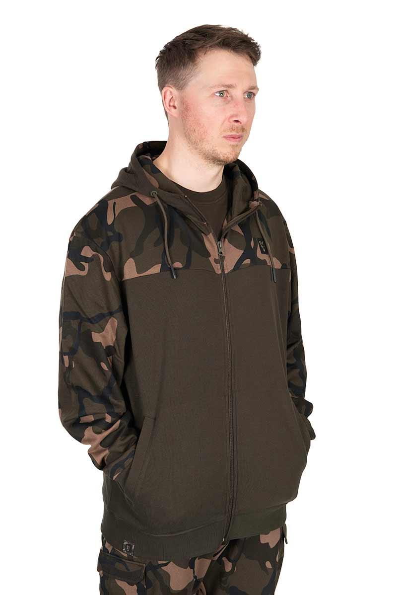 Fox LW Khaki Camo Split Zip Hoody r.S bluza