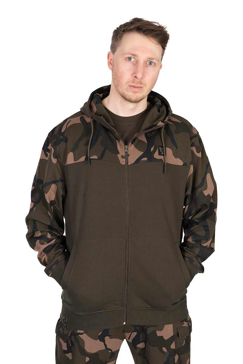 Fox LW Khaki Camo Split Zip Hoody r.M bluza
