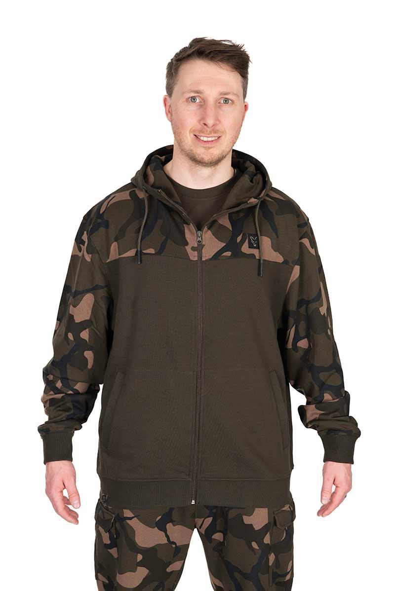 Fox LW Khaki Camo Split Zip Hoody r.L bluza