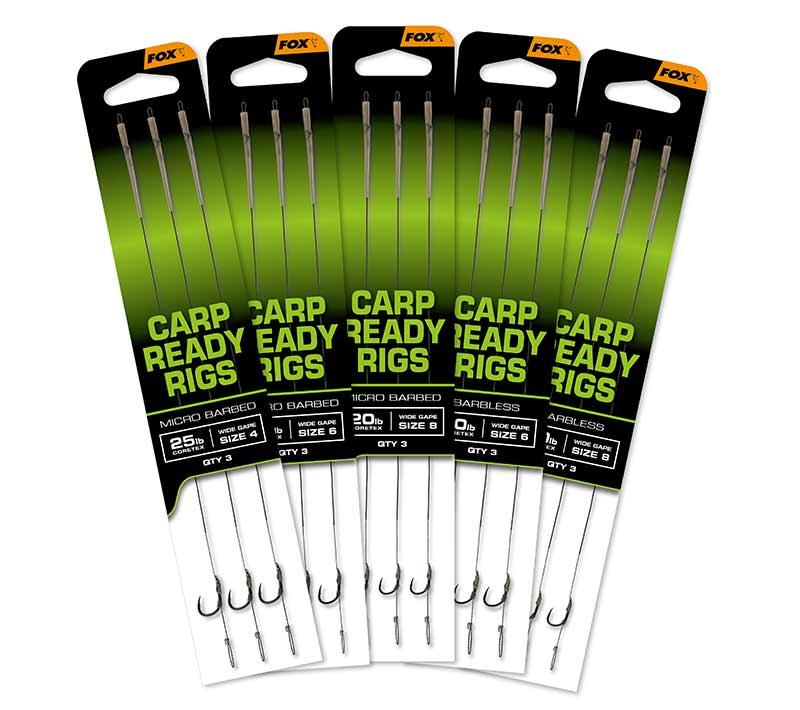 Fox Carp Ready Rigs Wide Gape r.8 20lb Barbless 3szt. gotowe przypony