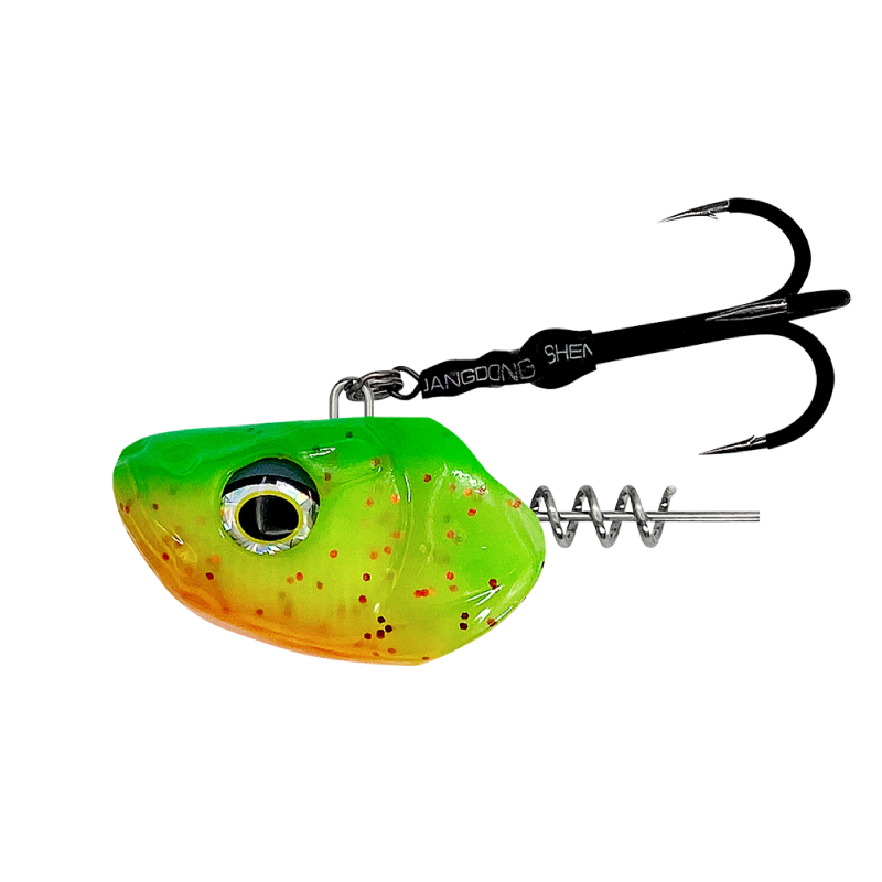Savage Gear Monster Vertical Heads 80g 1/0 Charteuse wkrętka