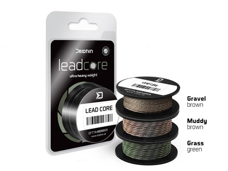 Delphin LEADCORE Grass 45lb 5m plecionka zielona