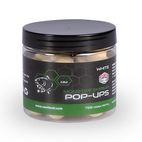 Nash Monster Shrimp Pop Ups 15mm White