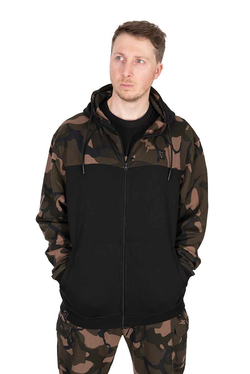 Fox LW Black Camo Split Zip Hoody r.M bluza