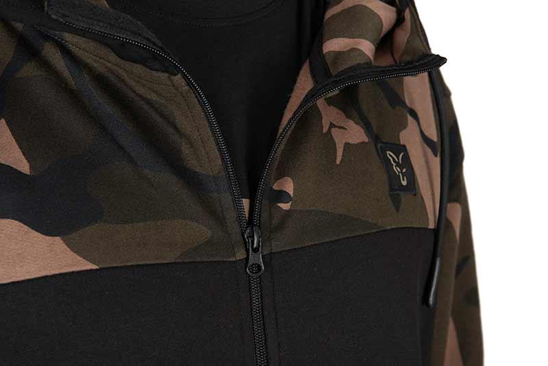 Fox LW Black Camo Split Zip Hoody r.M bluza