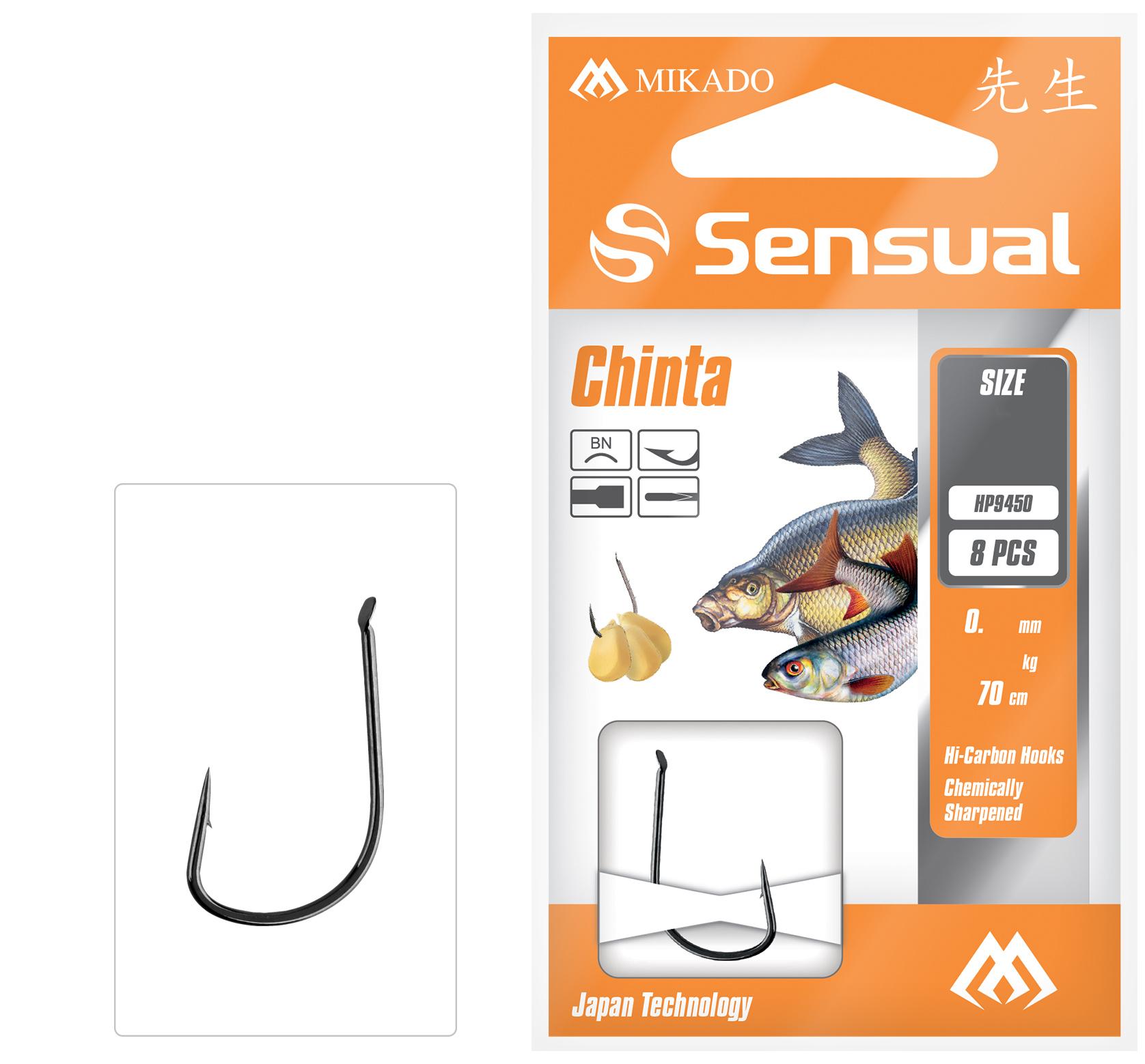 Mikado Sensual Chinta r.12 0.12mm 70cm 8szt. gotowe przypony