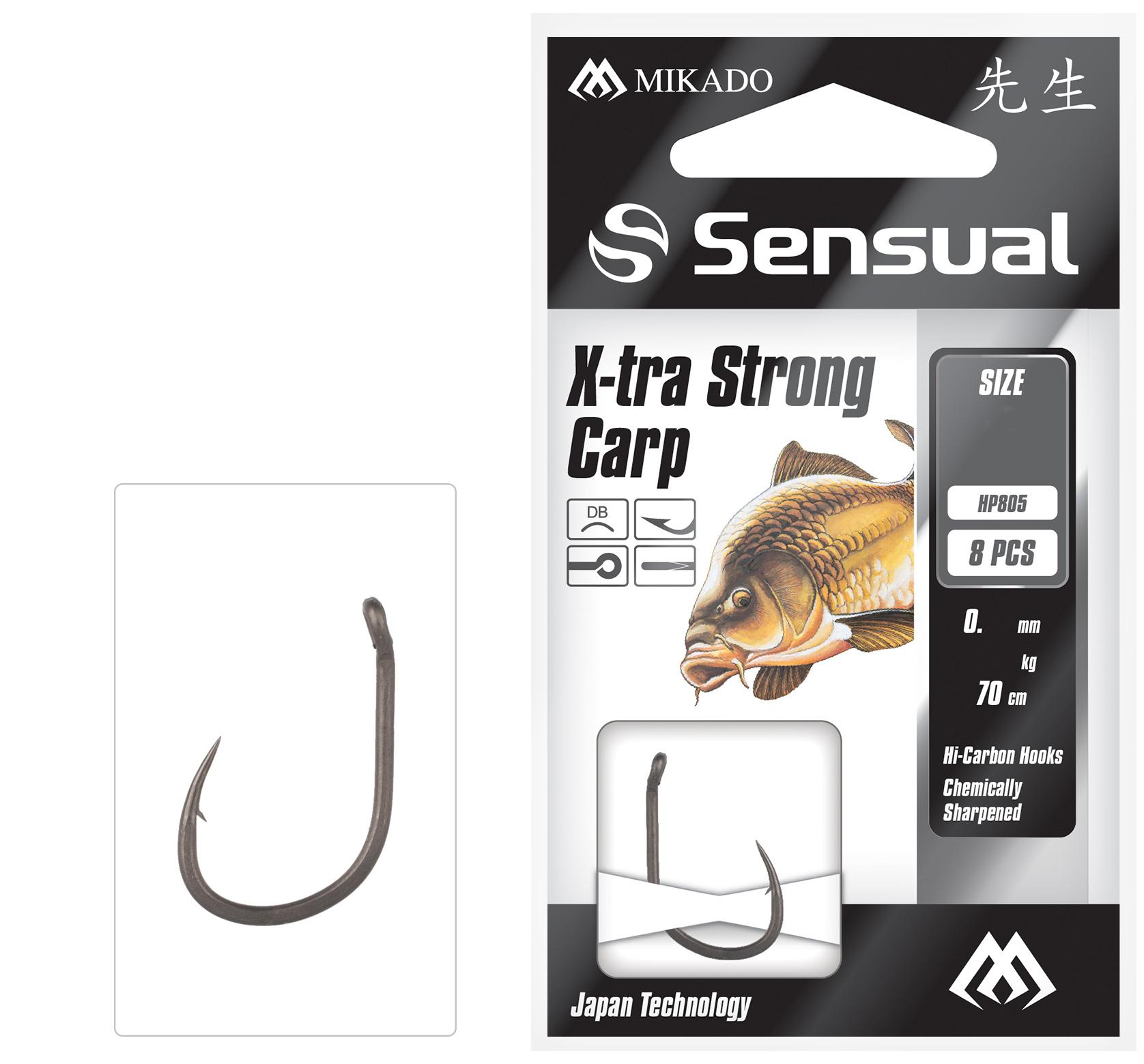 Mikado Sensual X-tra Strong Carp r.6 0.22mm 70cm 8szt. gotowe przypony