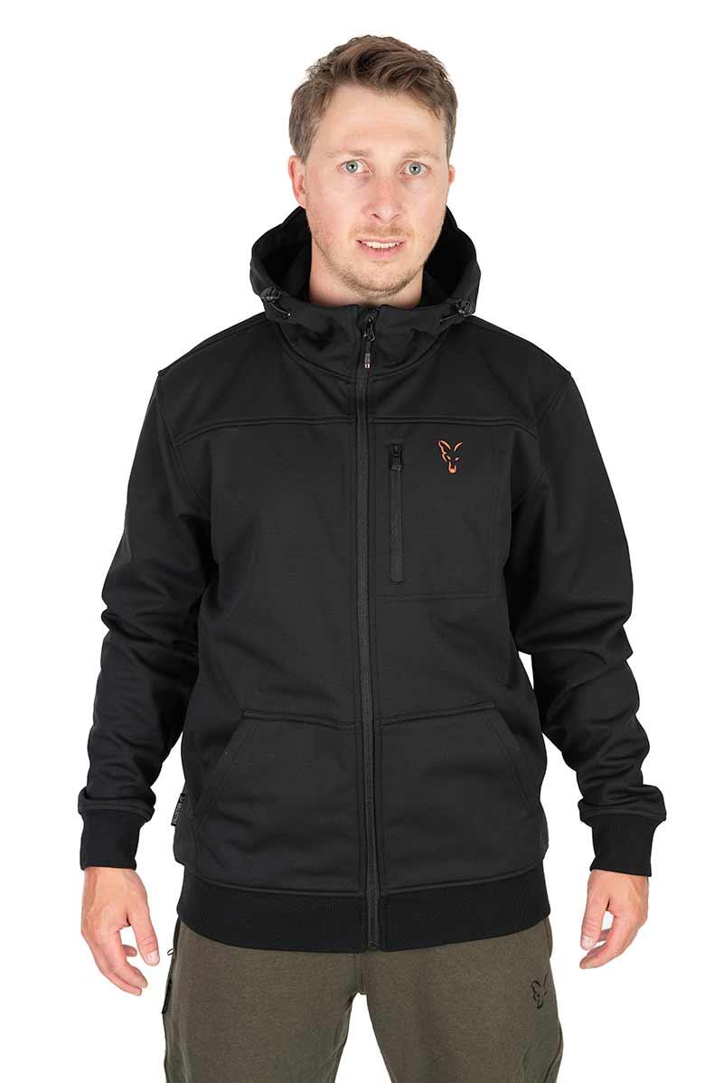 Fox Collection Soft Shell Jacket Black Orange r.L kurtka